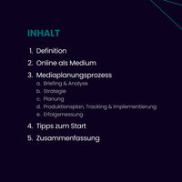 Digital Media Planning 2025 DE e-paper Inhalt